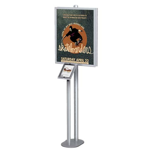 Apple iPad Floor Stand Snap Frame for 24x36 Posters - Adjustable Display Holder for Trade Shows, Retail Stores & Home Decor