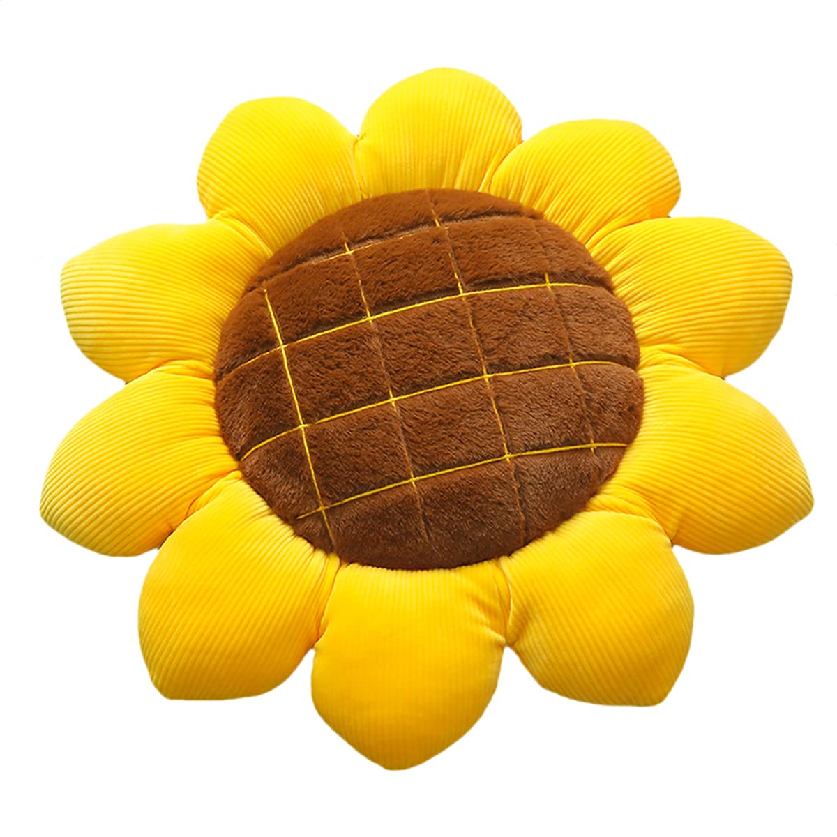 Super Soft Plush Cushion with Sunflower Design - Comfortable Backrest Pillow for Reading, Gaming, Office & Home Relaxation