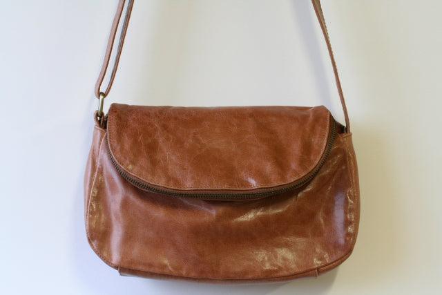 Bonnie Sling Bag - Vintage Tan Leather Crossbody Purse for Women | Perfect for Travel, Shopping & Everyday Use