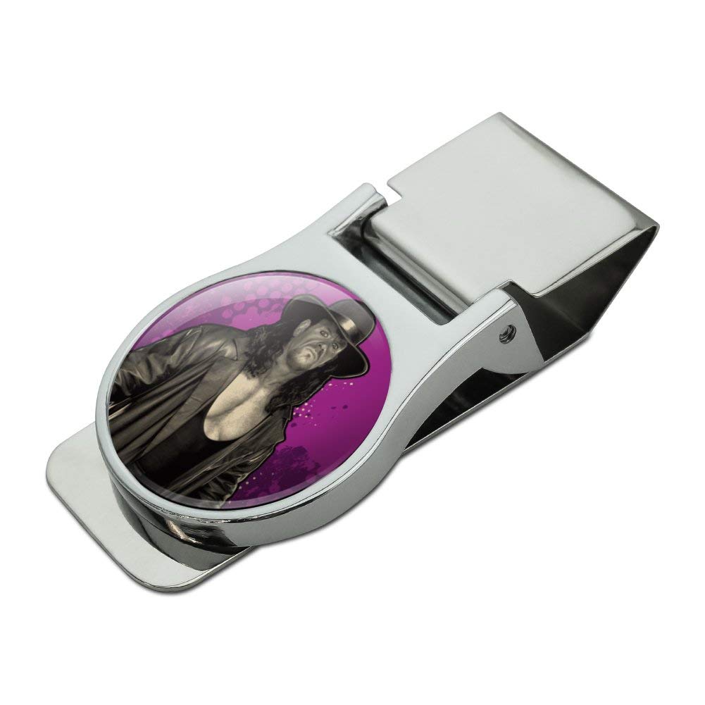 WWE Undertaker Deadman Satin Chrome Plated Metal Money Clip - Premium WWE Collectible for Cash & Cards - Perfect for Gifts, WWE Fans, and Everyday Use