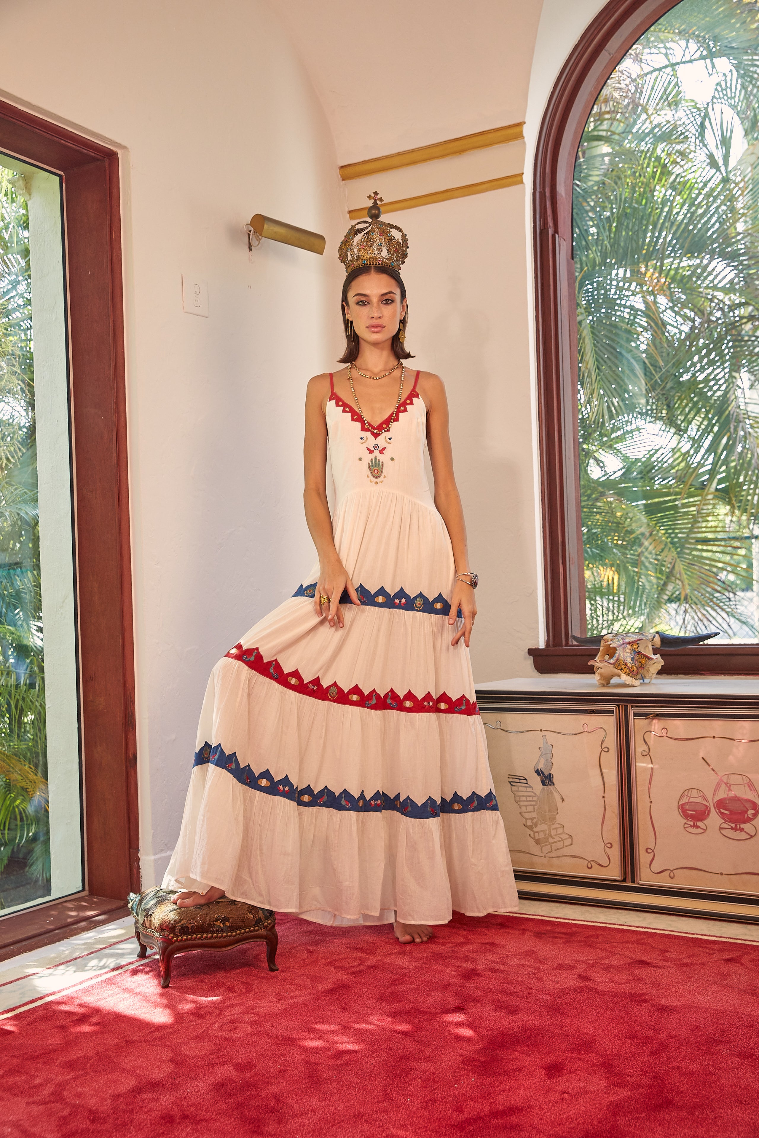 Marieta Dress - Women's Flowy Summer Maxi Dress with Floral Print | Perfect for Beach Vacations, Weddings & Casual Outings