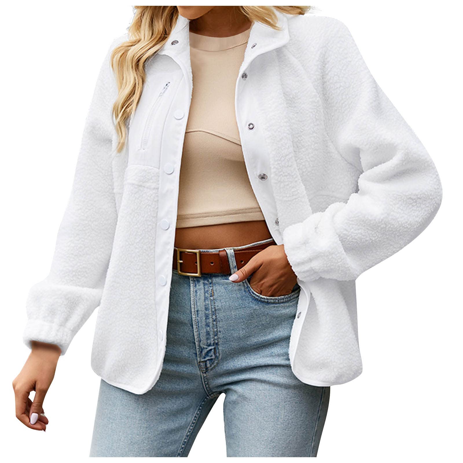 Women's Long Sleeve Solid Color Cardigan Sweater - Cozy Winter Knitwear for Office, Casual Outfits & Fall Layering