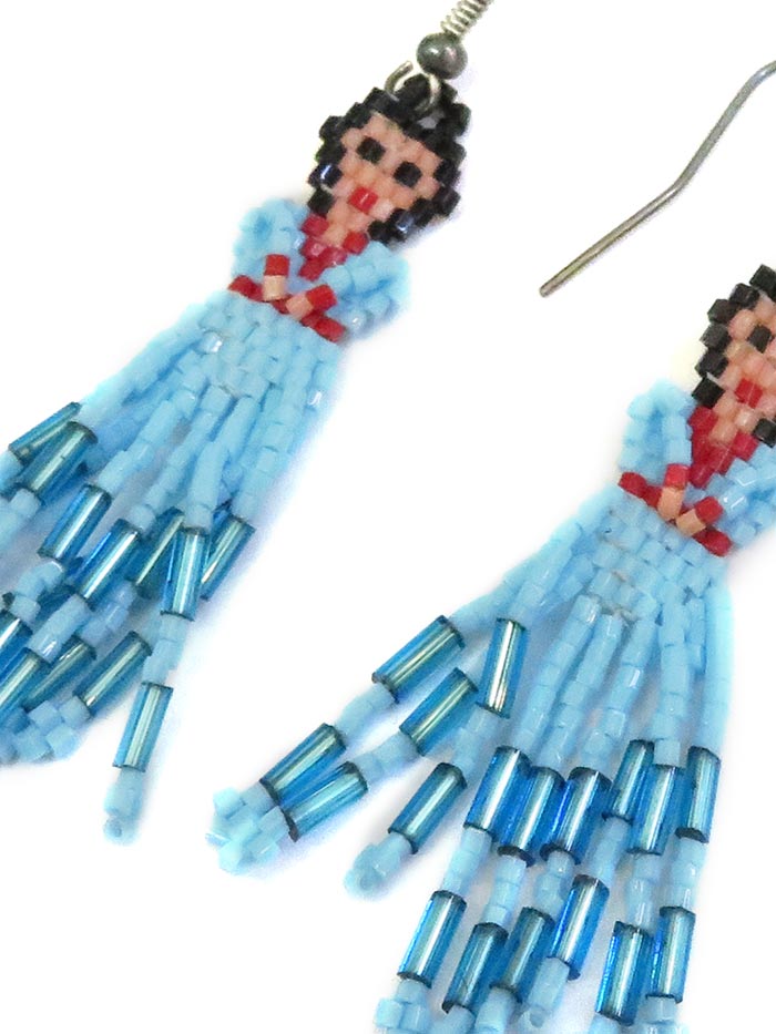 Handmade Native American Navajo Beaded Earrings Set JCE401 - Traditional Tribal Jewelry for Women, Perfect for Festivals, Weddings & Boho Fashion