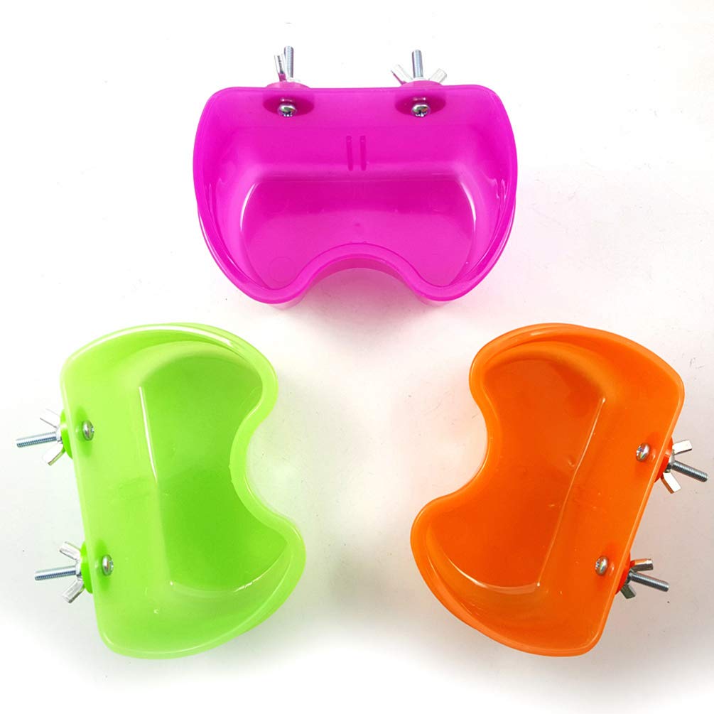 Balacoo Bird Cage Feeder Cups & Water Dishes - 4 Pack Stainless Steel Bird Bowls for Parrots, Canaries, Finches - Perfect for Cage Mounting, Squirrel Food Holder - Ideal for Daily Feeding & Watering in Aviaries and Pet Bird Cages