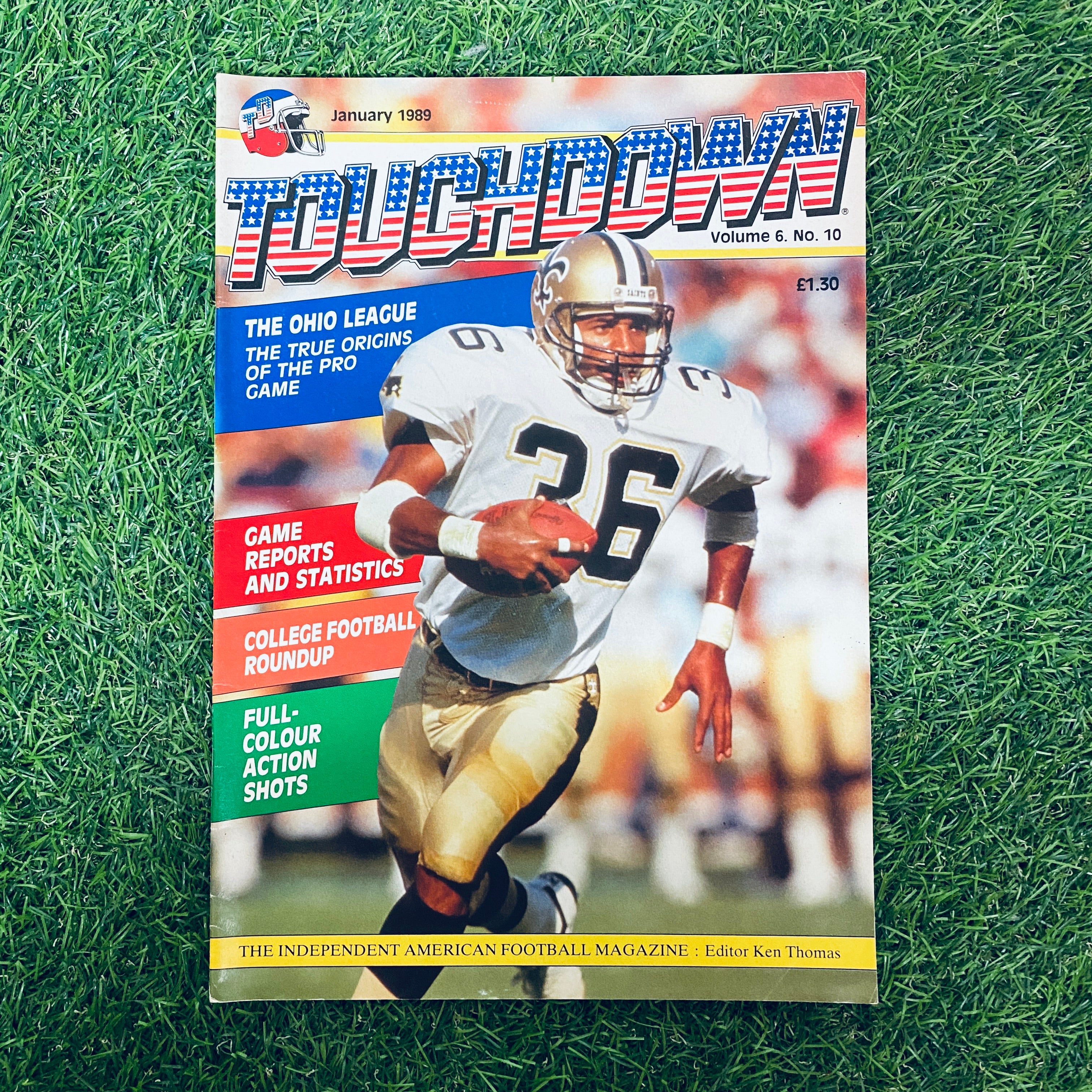 Touchdown Magazine January 1989 Volume 6 No. 10 - Vintage Sports Collectible, NFL Memorabilia, Football History | Perfect for Sports Fans, Collectors & Retro Decor
