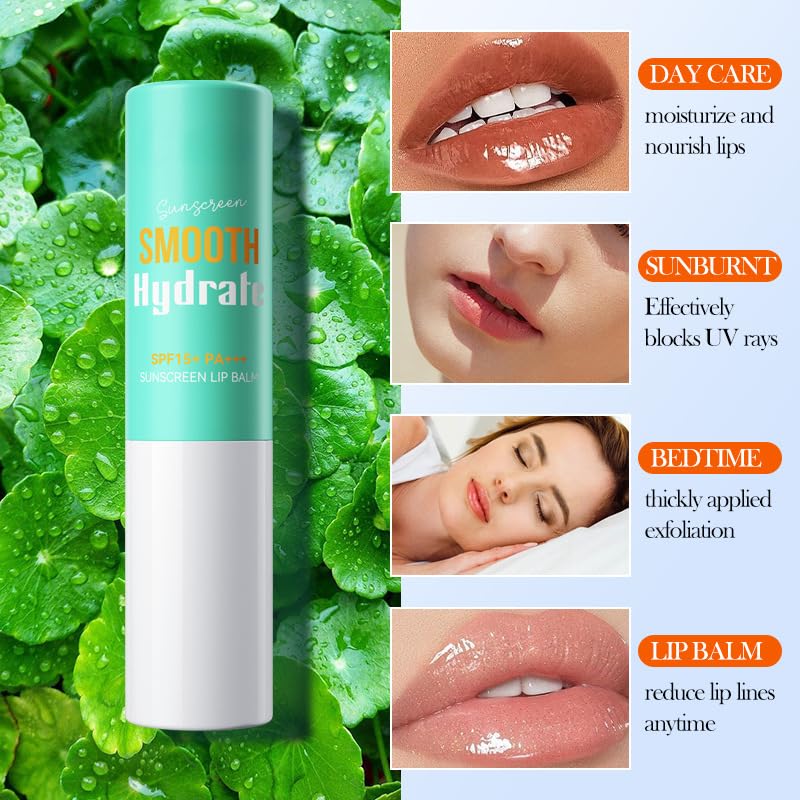 2PCS Sunscreen Lip Balm - Fast Dark Lip Lightener for Dry, Sunburned Lips - Makeup & Daily Care