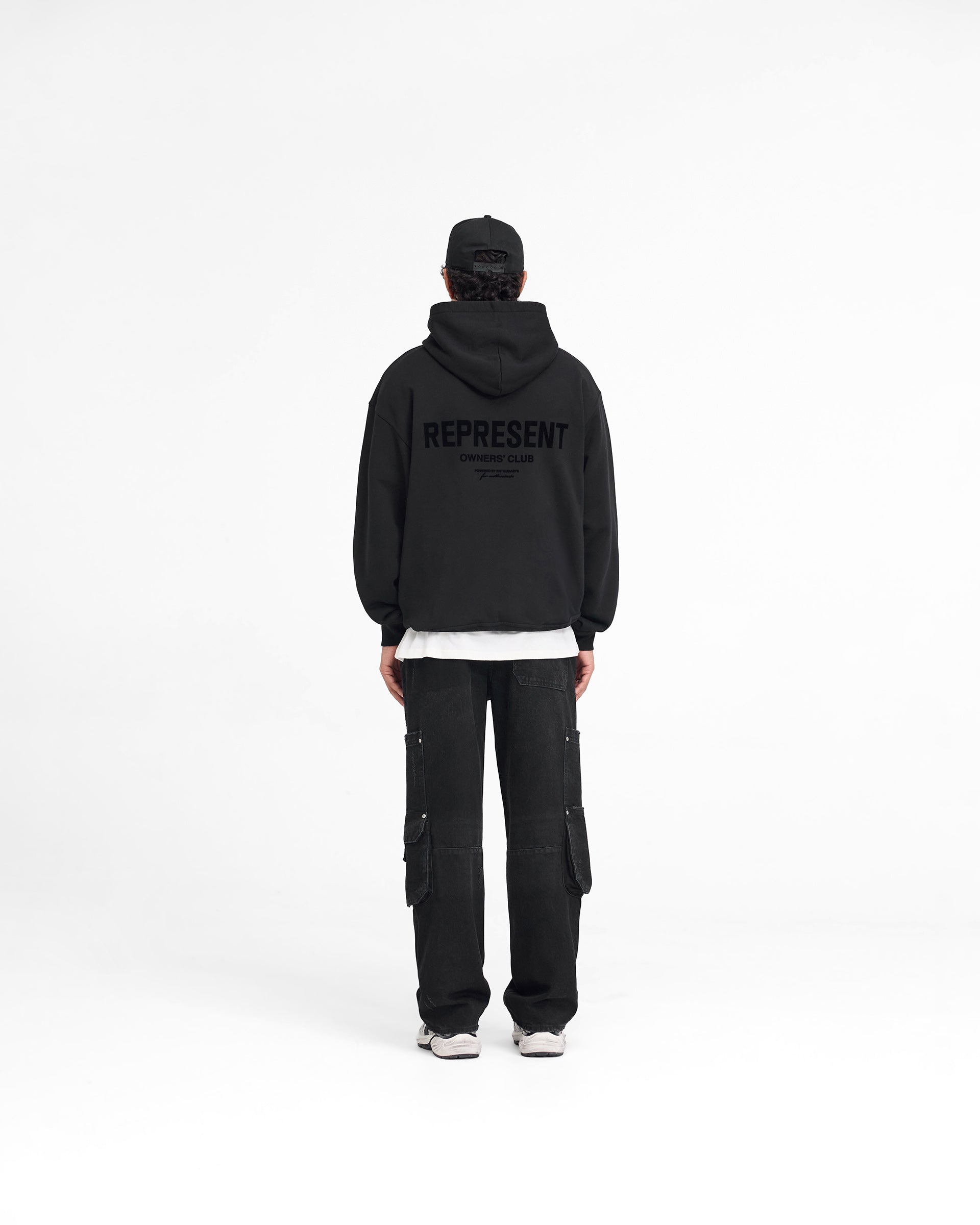 Represent Owners Club Flocked Hoodie - Black | Premium Streetwear Hoodie for Men & Women | Perfect for Casual Wear, Gym, and Outdoor Activities