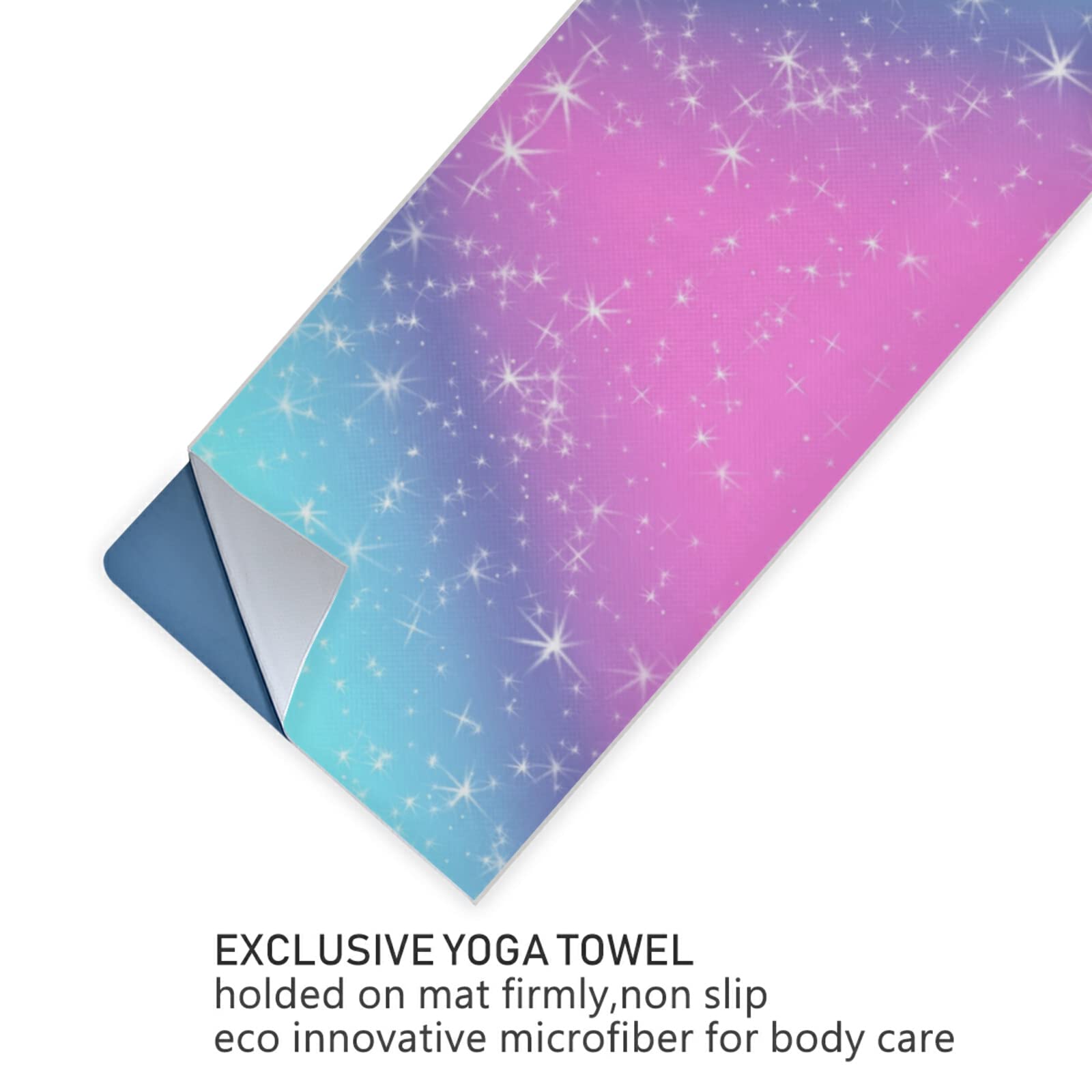 Non-Slip Yoga Mat Towel - Super Soft & Sweat Absorbent Workout Towel for Pilates, Fitness & Exercise | Foldable & Durable with Carry Bag | Perfect for Hot Yoga, Gym & Home Workouts