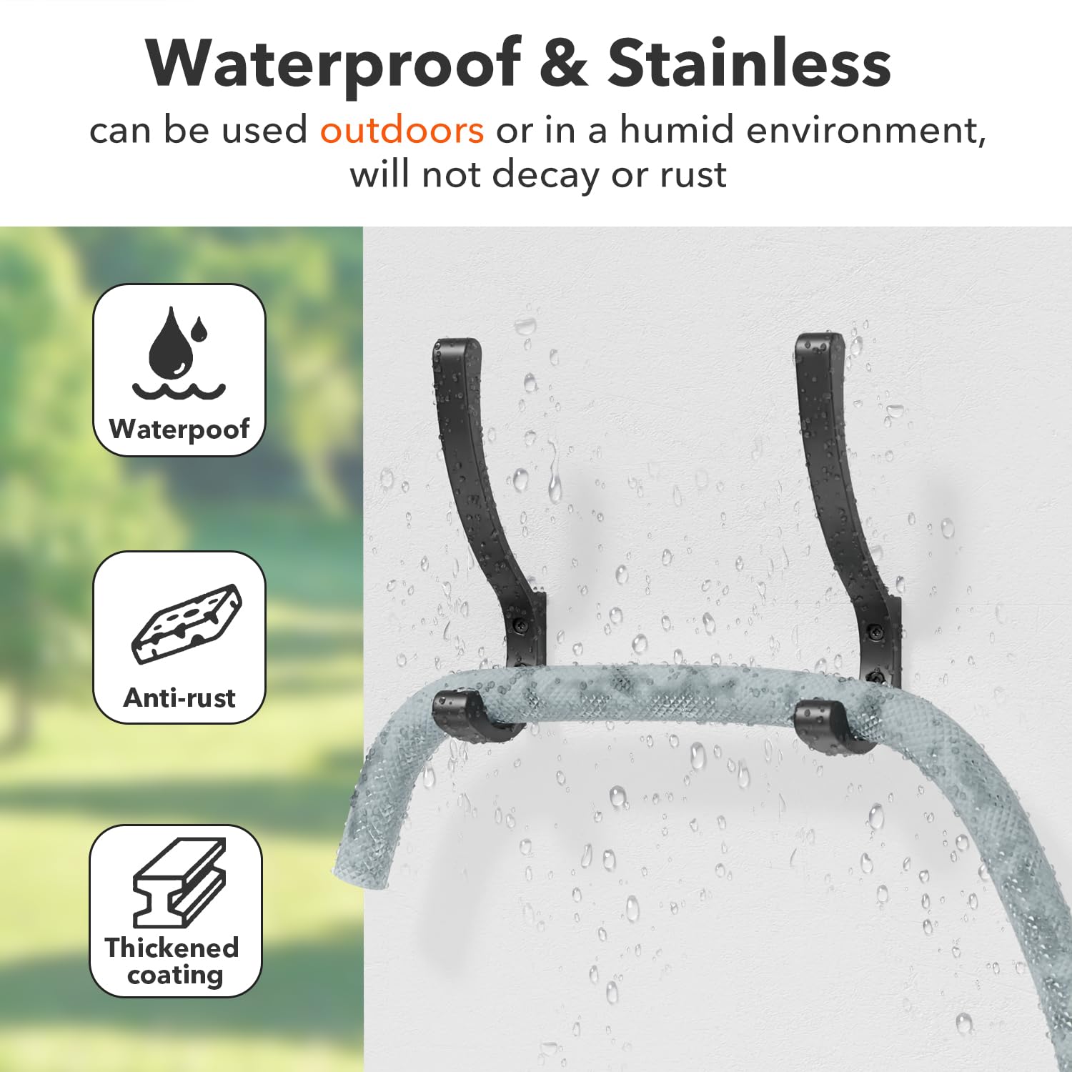 4 Pack Heavy Duty Black Wall Hooks - Large Screw-in Metal Coat Hangers for Coats, Backpacks, Purses & Bags - Durable Wall Mounted Hanging Solution for Entryway, Closet & Mudroom Organization