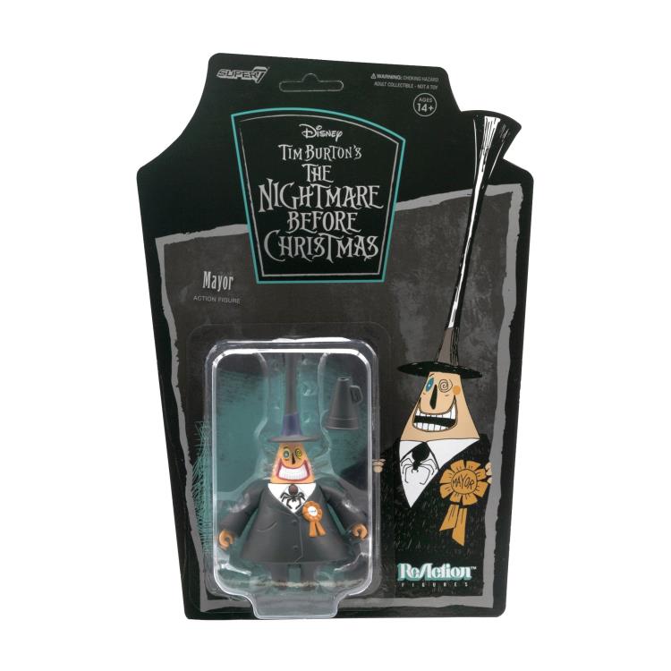 The Nightmare Before Christmas Mayor ReAction Figure - Collectible Toy for Halloween & Christmas Decor, Gift for Disney Fans
