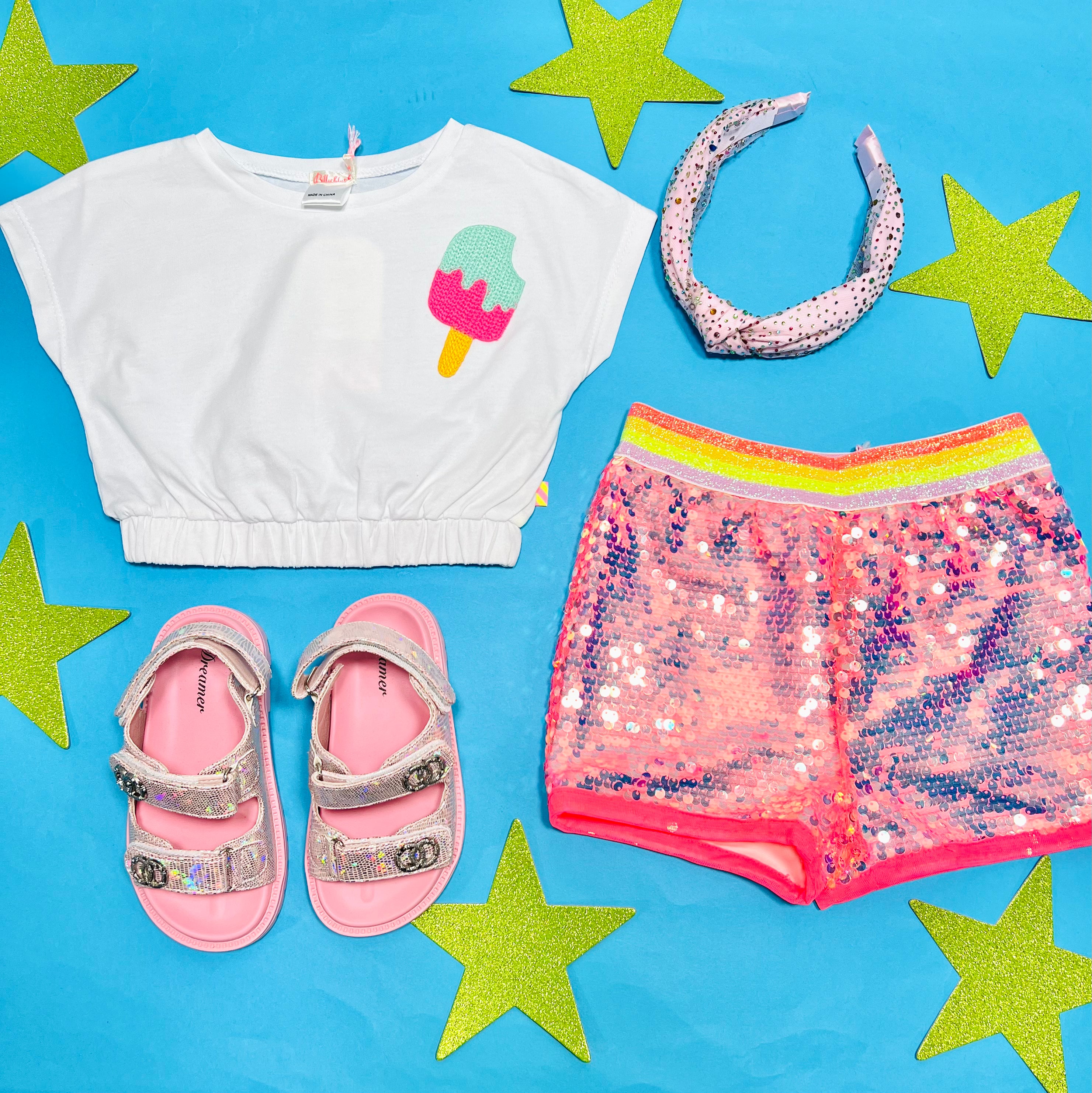 Billieblush Sequin Shorts for Women - Glam Party Shorts with Sequins, High Waist & Stretchy Fit - Perfect for Night Out, Club Wear, and Festivals