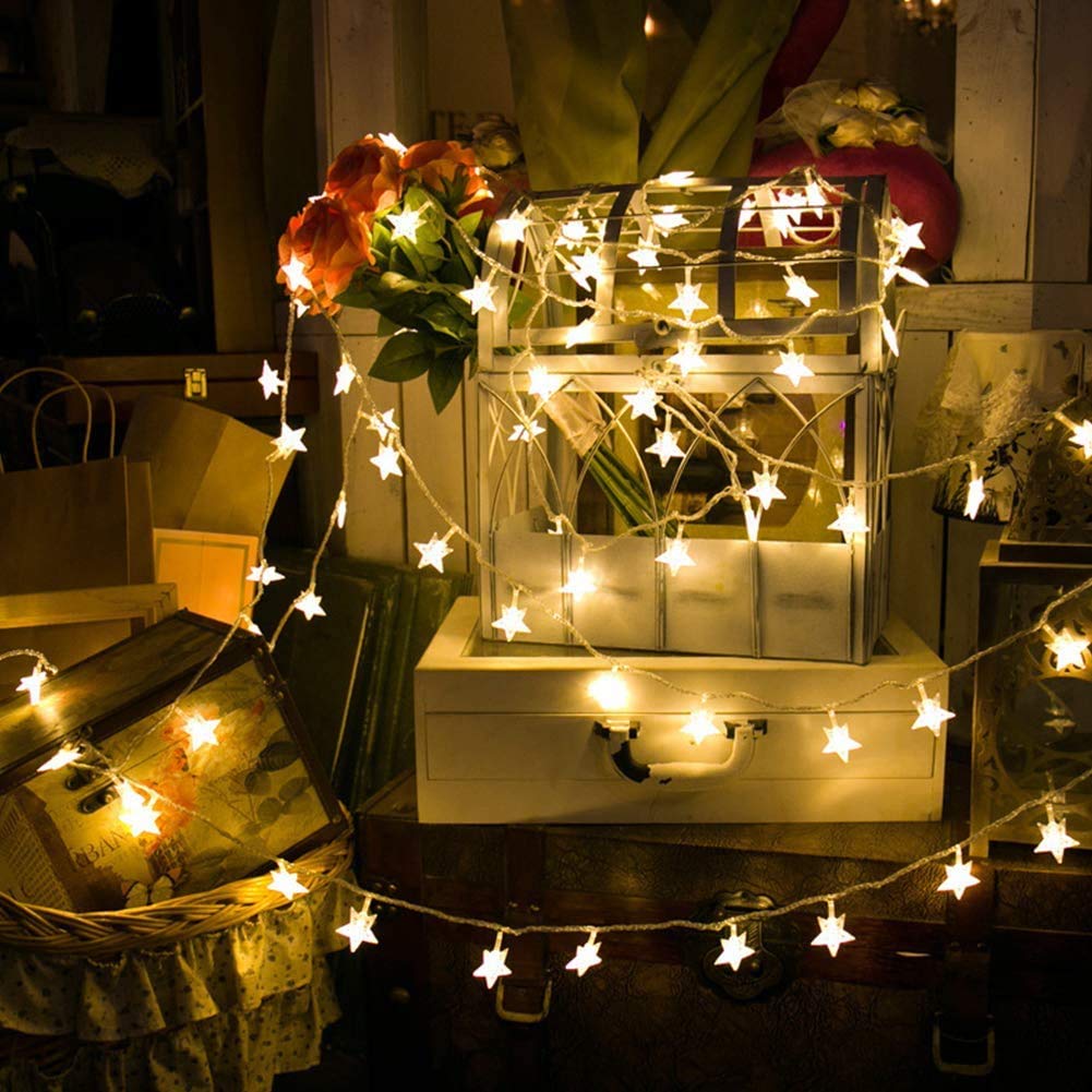 10 LED Star String Lights - 3.5m for Home & Christmas Decor