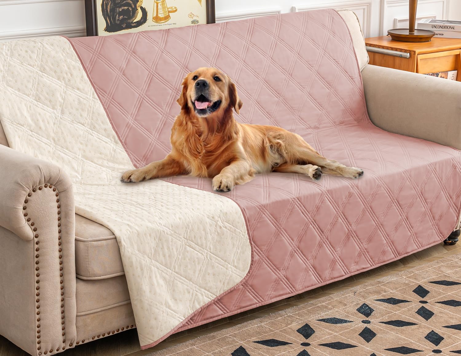 Ameritex Waterproof Dog Bed Cover - Non-Slip Pet Blanket for Furniture Protection, Couch & Sofa - Ideal for Indoor Use, Travel, and Crate Training