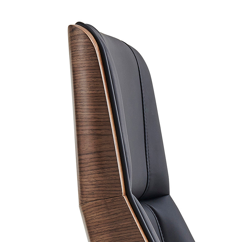 Ergonomic TYLER High Back Office Chair with Walnut & Black Finish - Perfect for Home Office, Gaming, and Workspace Comfort
