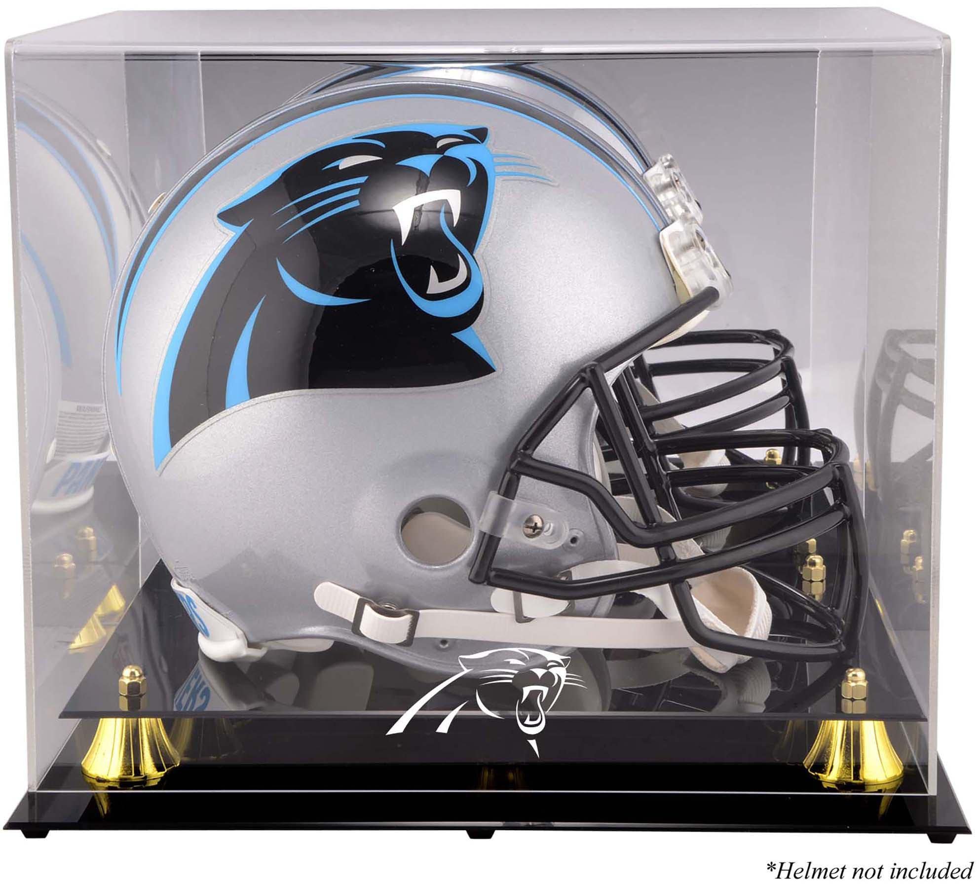 Carolina Panthers Football Helmet Display Case - Premium NFL Logo Showcase for Collectors (Case Only) - Perfect for Man Cave, Sports Bar, or Fan Room Decor