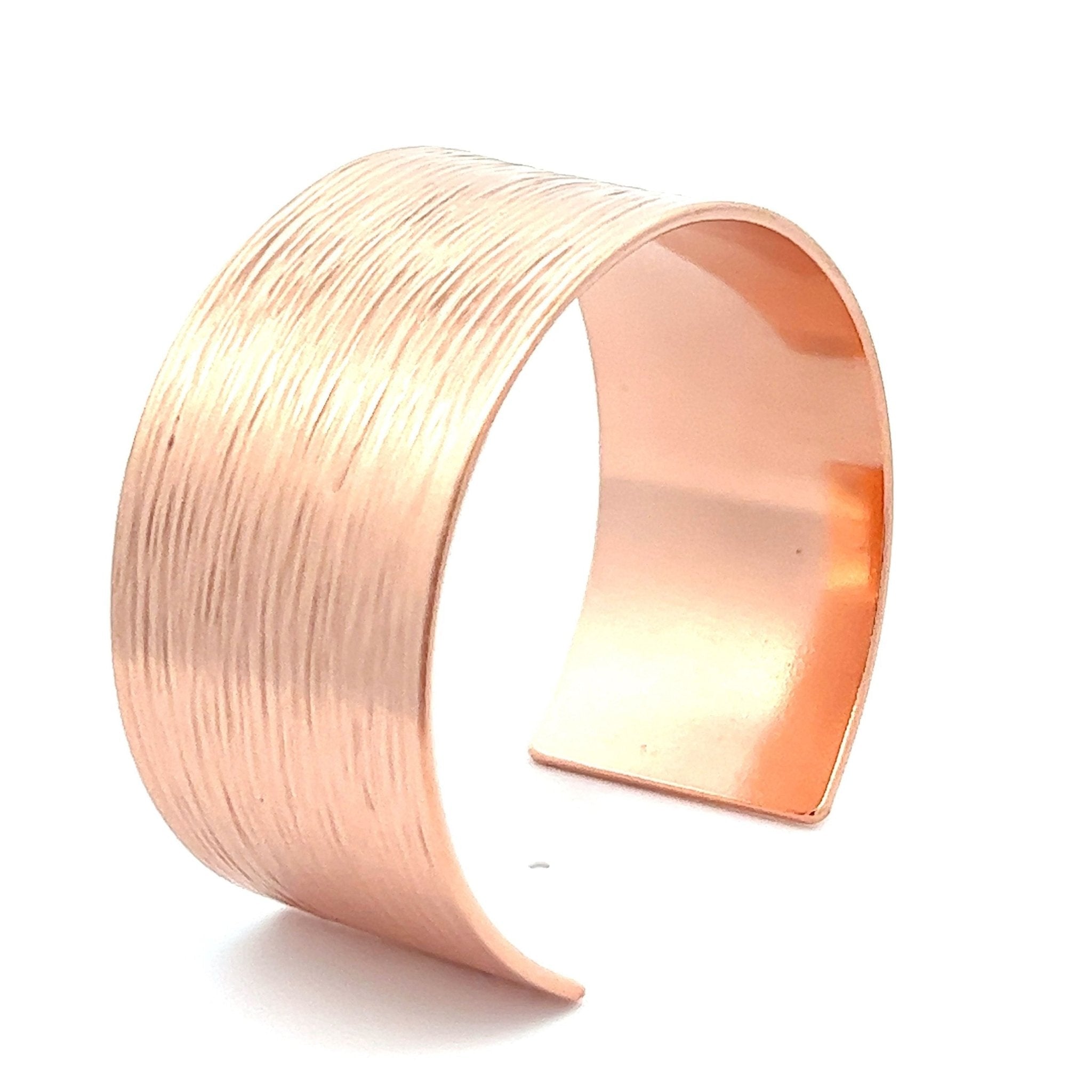 Men's Bark Copper Cuff Bracelet - 1 Inch Wide Handmade Bangle for Casual Wear & Gift Giving | Perfect for Outdoor Adventures, Date Nights & Boho Style