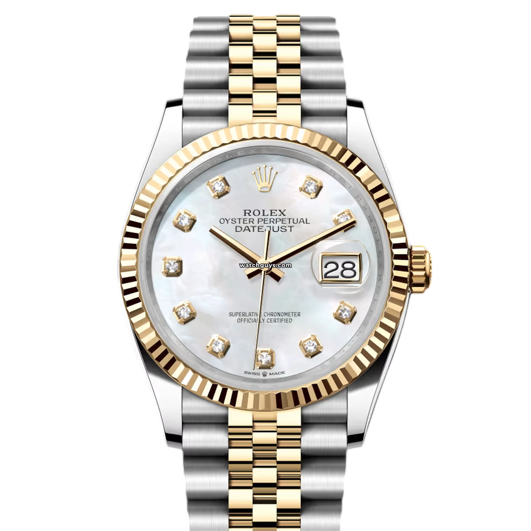 Rolex Datejust 126233 36mm Men's Watch - Mother of Pearl Diamond Dial, Jubilee Bracelet - Luxury Dress Watch for Business & Formal Occasions