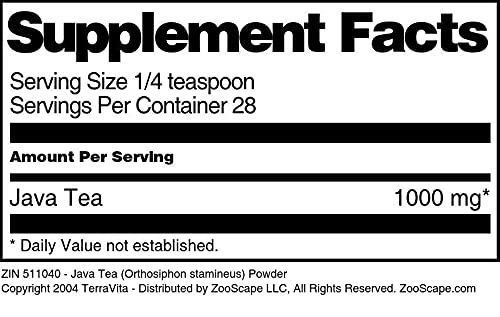 Premium Java Tea (Orthosiphon Stamineus) Powder - 1 oz | Natural Herbal Supplement for Kidney & Detox Support | Perfect for Tea Blends, Smoothies & Wellness Routines