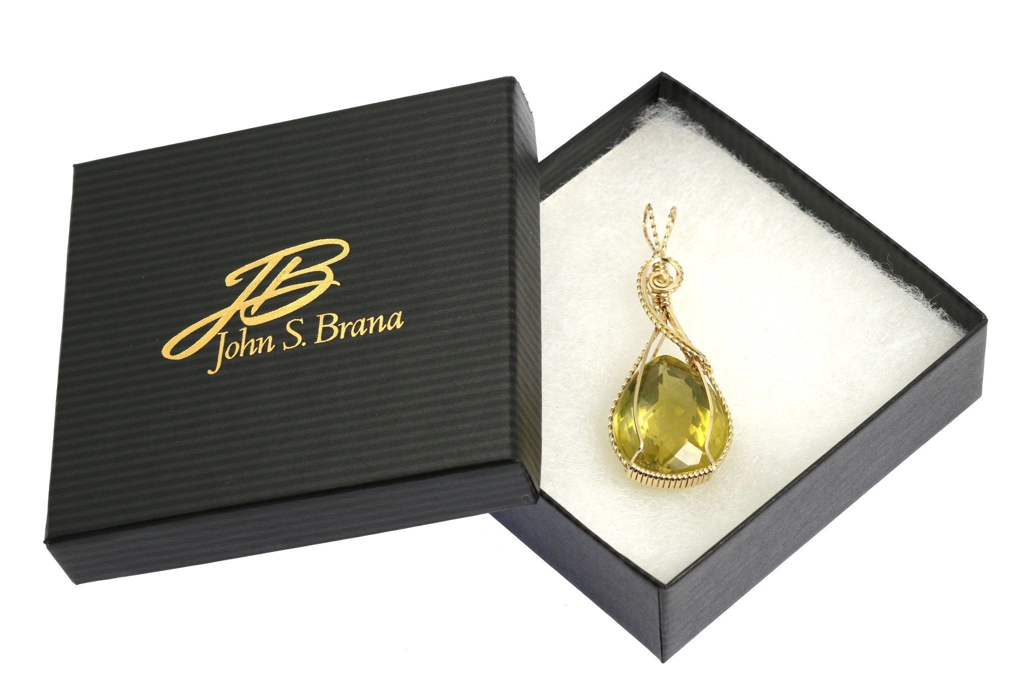 65 CT Natural Green Gold Quartz Pendant in 14K Gold Filled - Elegant Necklace for Women, Perfect for Gifts, Parties & Everyday Wear