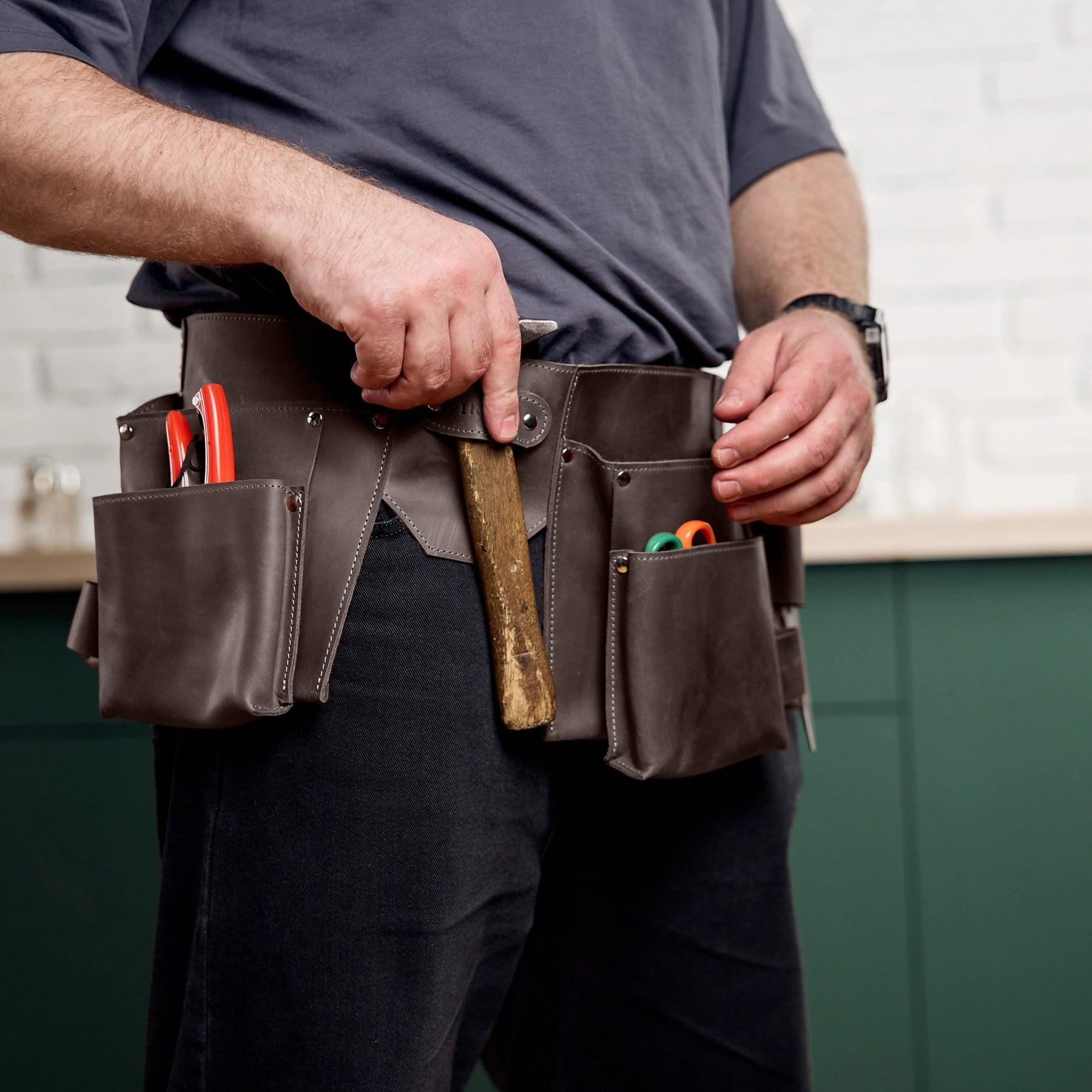 Heavy Duty Tool Belt Holster for Carpenters & Construction Workers - Adjustable & Durable Work Belt Holder for Hammers, Drills & Tools - Perfect for DIY Projects & Professional Job Sites