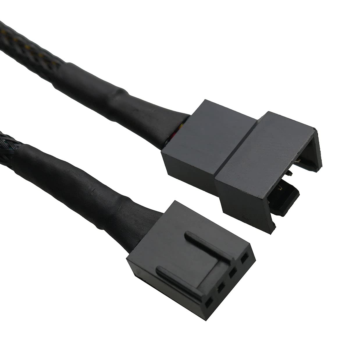 5-Pack 4 Pin PWM Fan Power Extension Cable - 11.8 Inch PC Internal Motherboard Fan Adapter - Black - Perfect for PC Cooling, Case Fans, and Custom Computer Builds