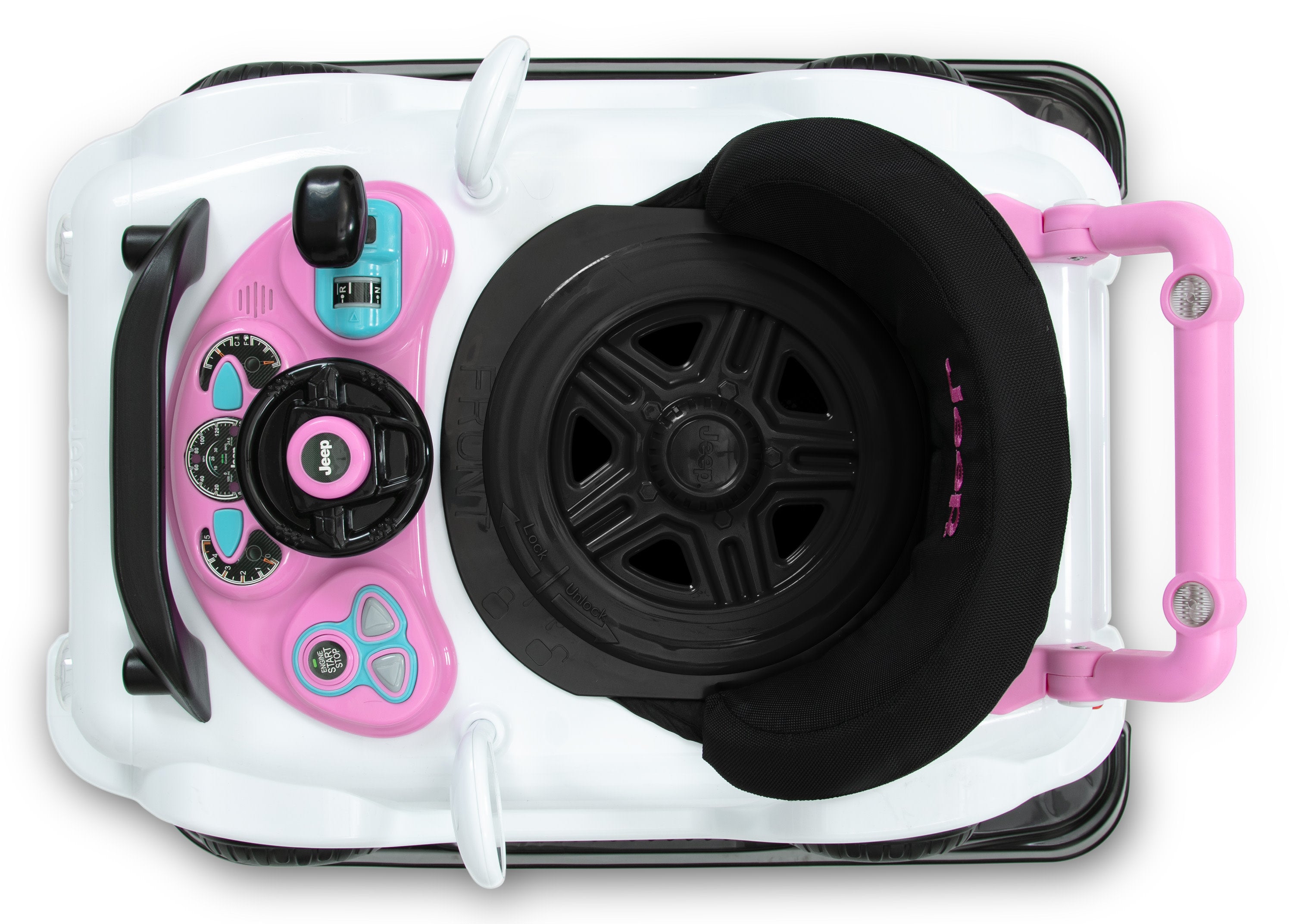 Jeep® Classic Wrangler Activity Walker for Babies - Sturdy 3-Wheel Design with Adjustable Height | Perfect for Indoor & Outdoor First Steps, Learning to Walk, and Toddler Playtime
