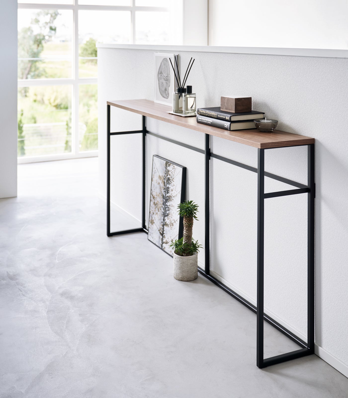Modern Long Console Table - 2 Stylish Designs with Sturdy Steel Frame | Perfect for Entryway, Living Room & Hallway Decor