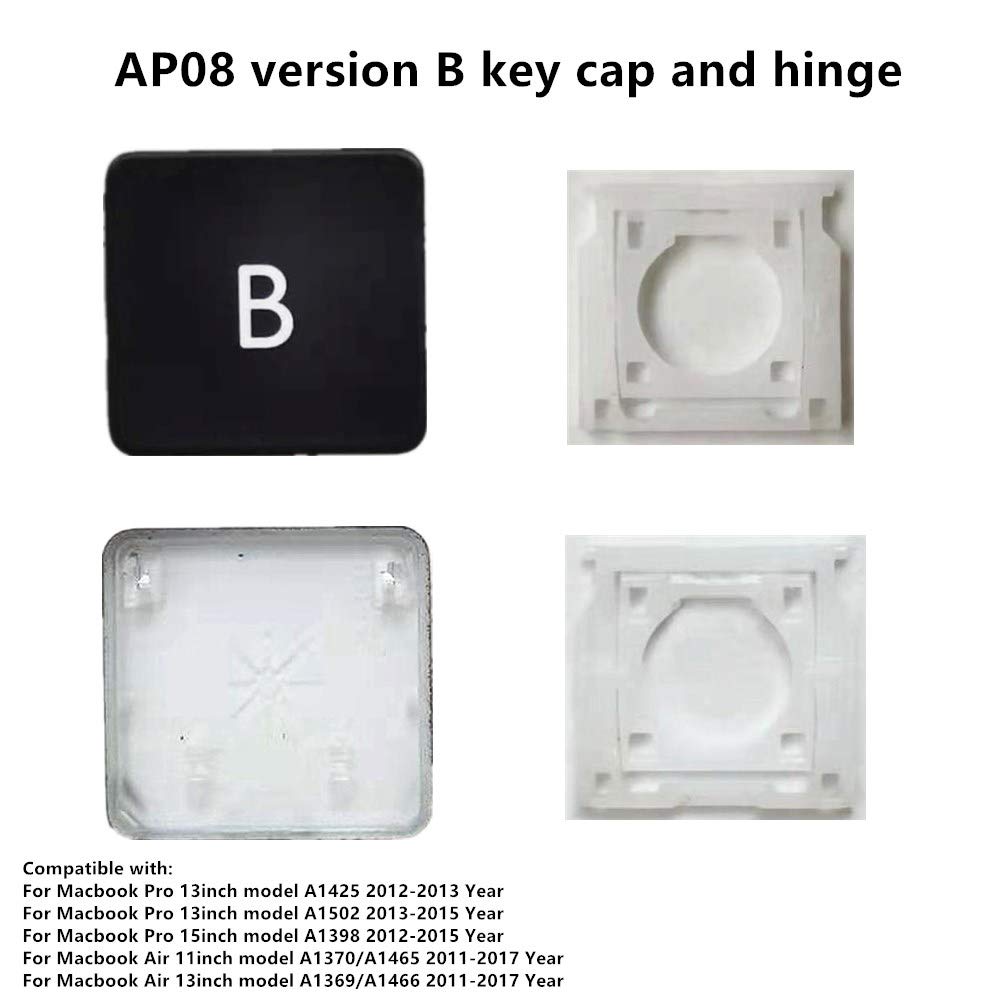 MacBook Pro & Air Replacement Key Cap and Hinges - Compatible with Models A1425, A1502, A1398, A1369, A1466, A1370, A1465 - Perfect for Typing, Gaming, and Office Work