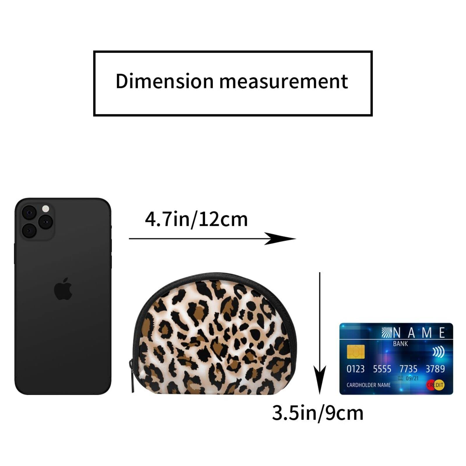 Women's Leopard Print Coin Purse Wallet - Small Zipper Cash Change Bag for Money, Keys, Cards | Cute Cosmetic Bag & Phone Case | Perfect for Everyday Use, Travel, and Gifts