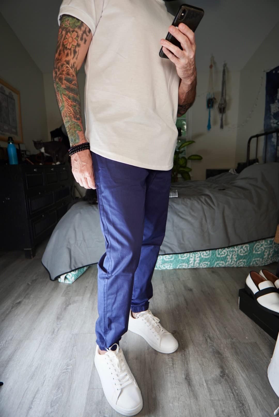 JMIERR Men's Casual Jogger Pants - Cotton Drawstring Chino Cargo Pants for Hiking, Outdoor, and Jogging | Comfortable Twill Sweatpants for Everyday Wear and Workout