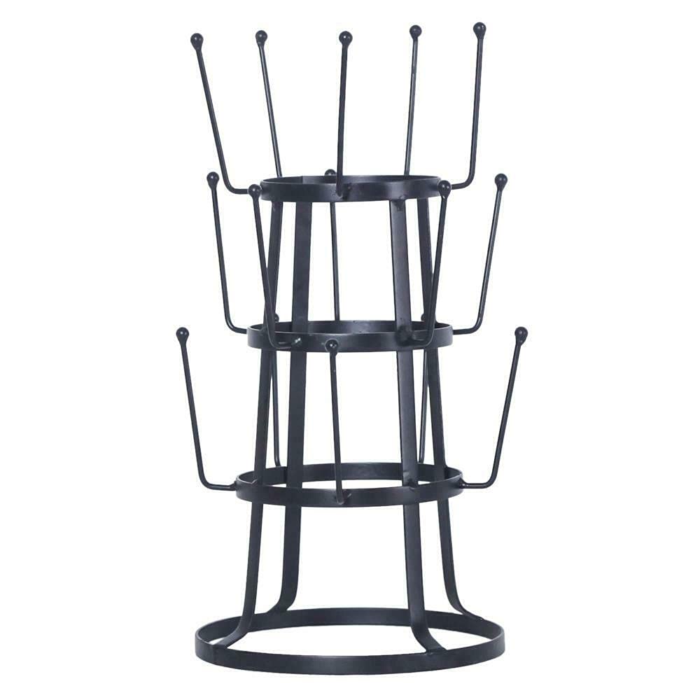 AWED 15-Hook Coffee Mug Holder Tree - Sturdy Mug Rack for Hanging Cups, Mugs & S Hooks - Perfect for Kitchen, Office, Coffee Shop & Home Organization