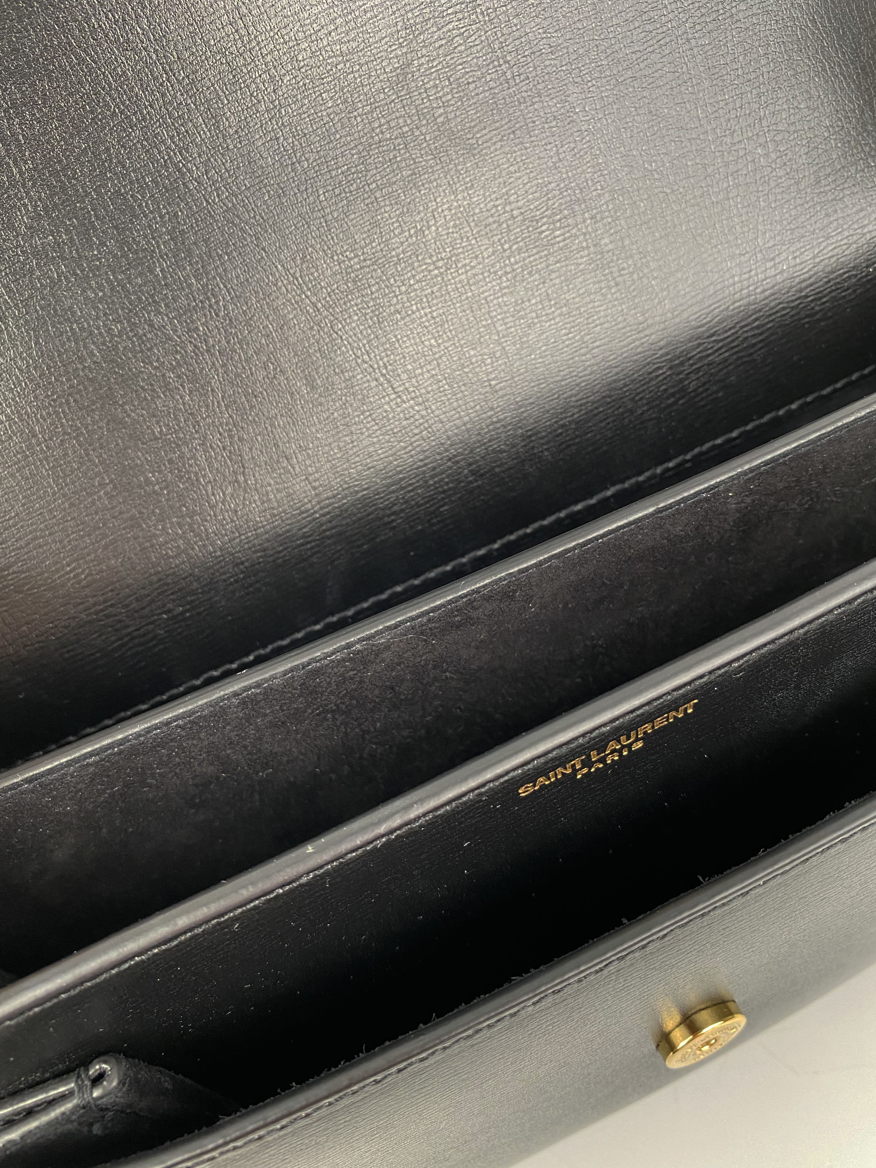 Saint Laurent Black Medium Sunset Bag - Luxury Leather Shoulder Bag for Women | Perfect for Evening Events, Parties & Daily Use