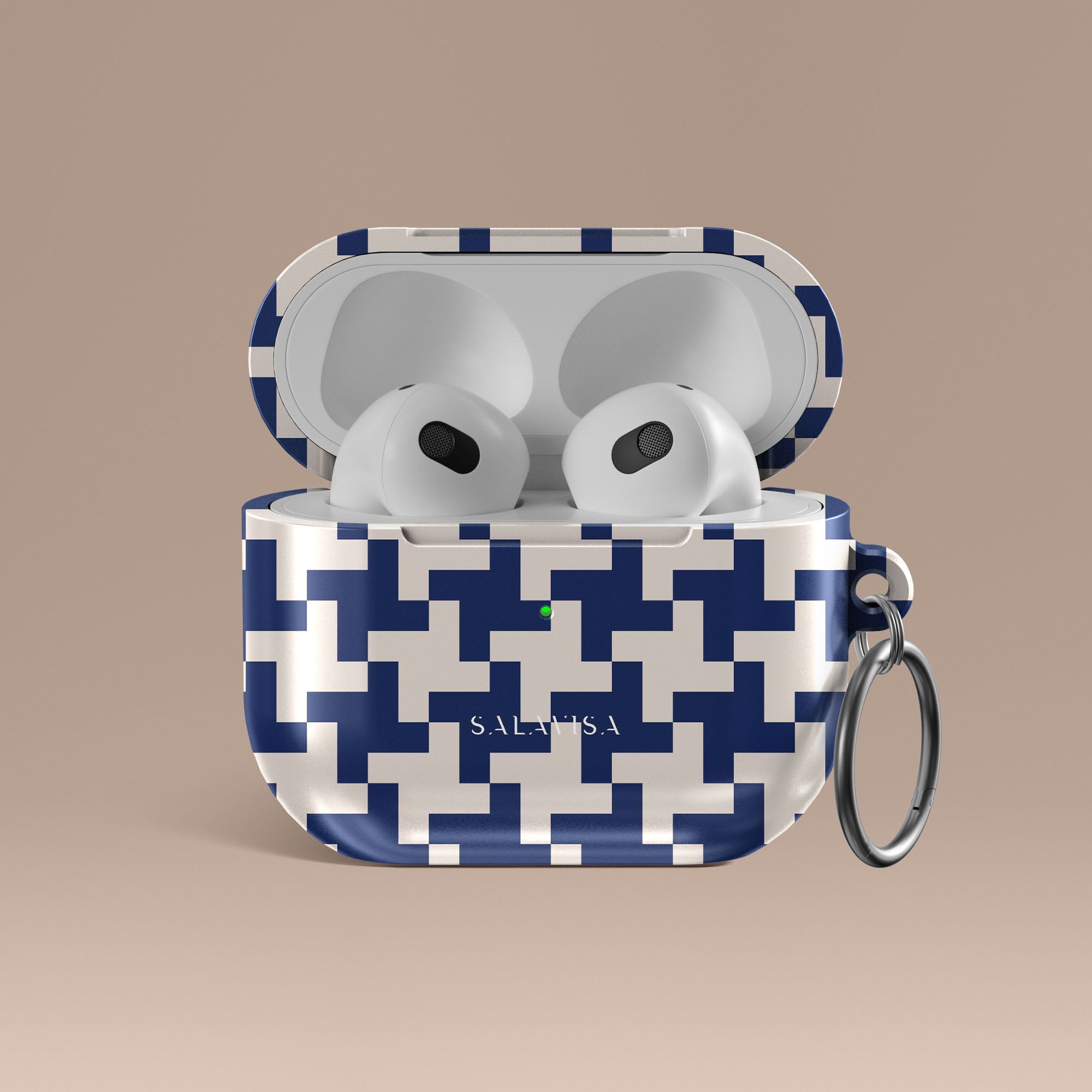 Premium Blue Glen Plaid AirPods Case - Trendy Protective Cover for AirPods 1/2/3 & Pro - Perfect for Work, Travel & Everyday Use