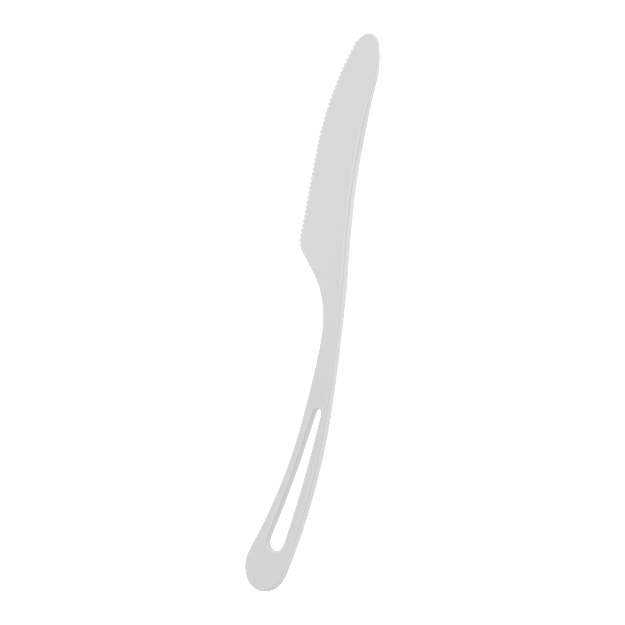 Eco-Friendly Compostable CPLA Plastic Knives - 250 Count Box, Heat Resistant & Biodegradable Cutlery for Parties, Picnics, and Outdoor Events
