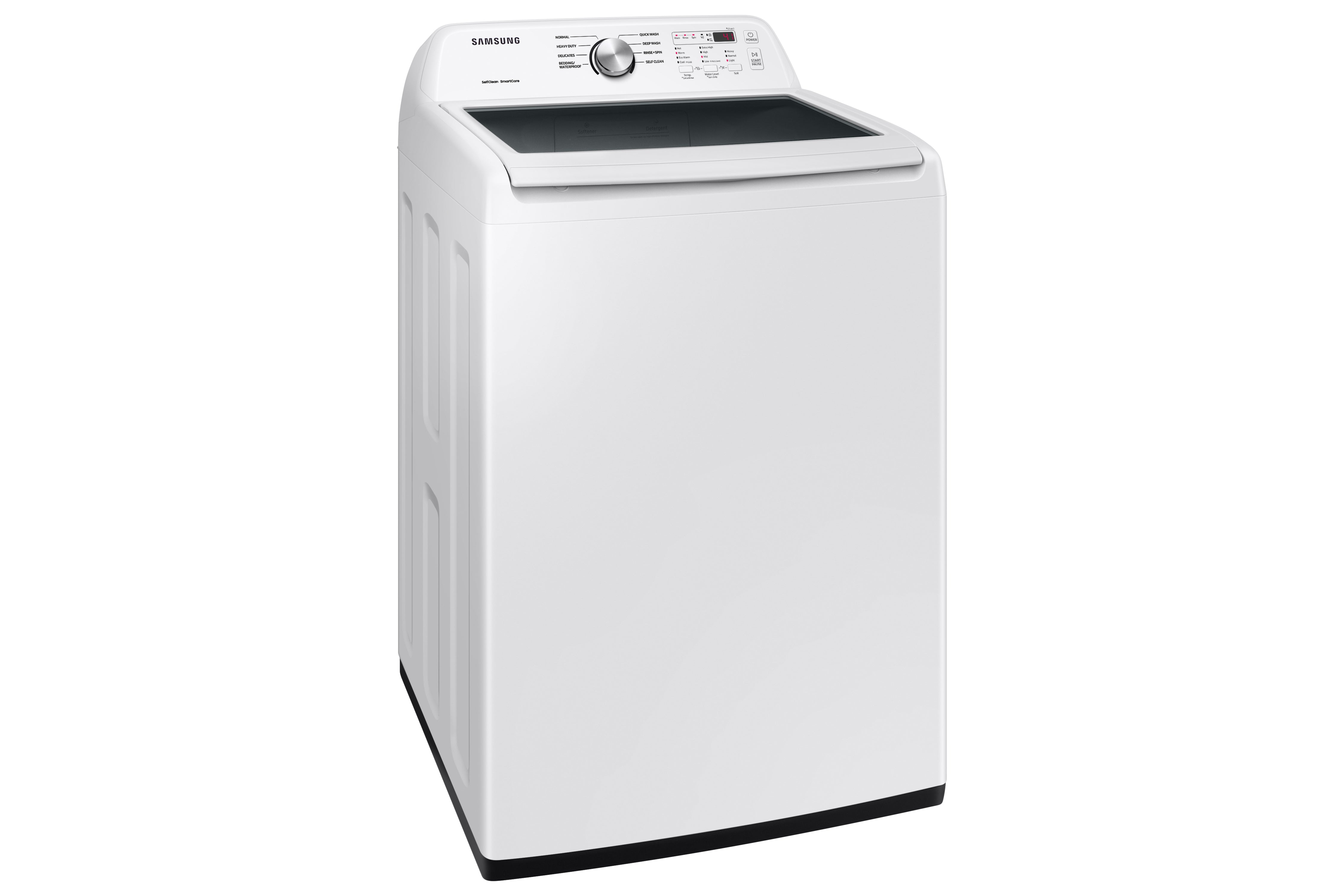 Samsung WA44A3205AW 5.0 Cu.Ft White Top Load Washing Machine with ActiveWave Agitator - Perfect for Large Families & Laundry Rooms