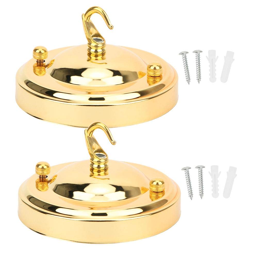 Raguso 2PCS Iron Chandelier Hook for Ceiling Light - Gold (Hallway, Restaurant, Bar Decor)