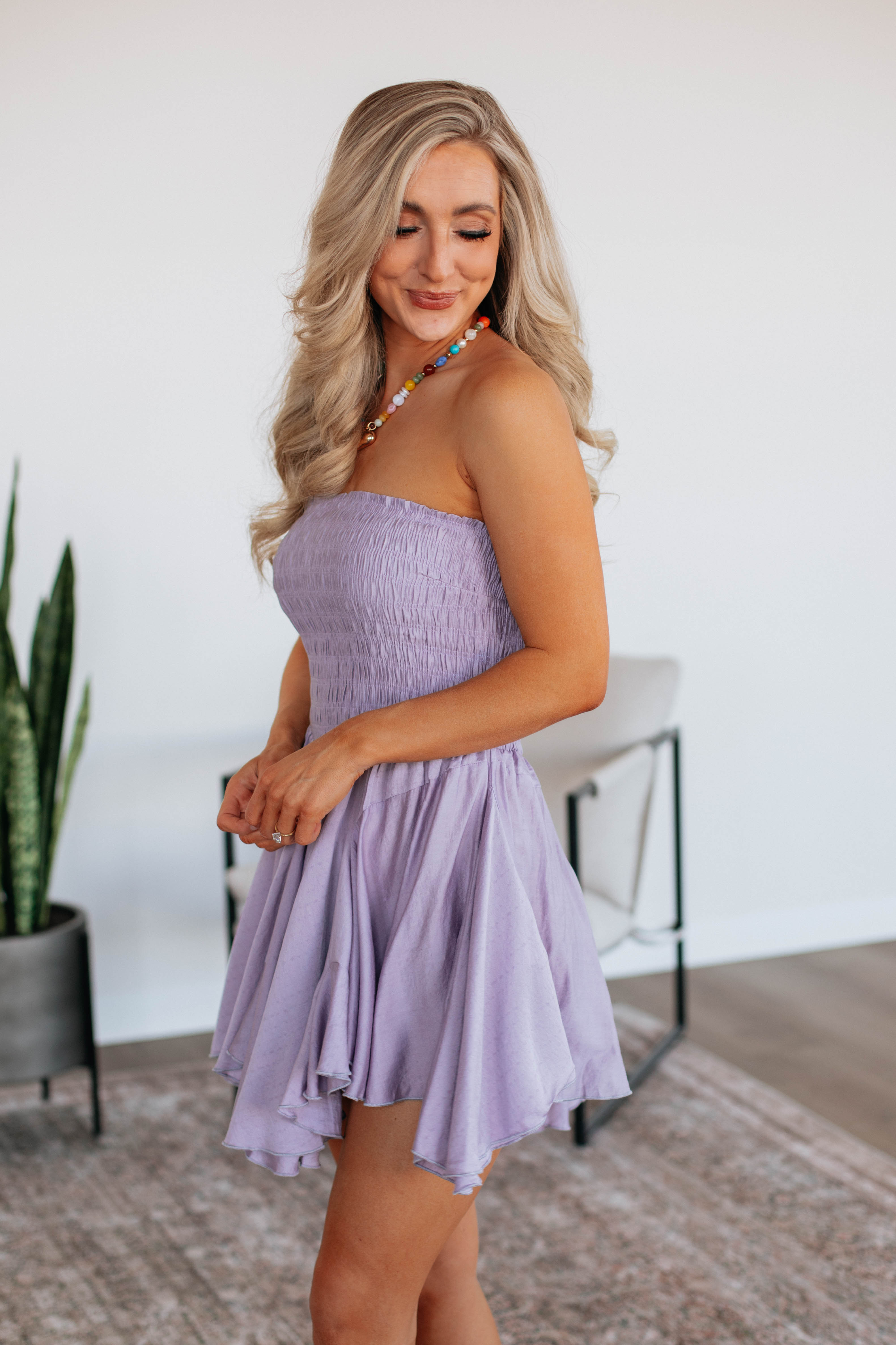 Evani Women's Floral Maxi Dress in Lavender - Elegant Long Sleeve Boho Chic Dress for Wedding Guest, Party & Special Occasions