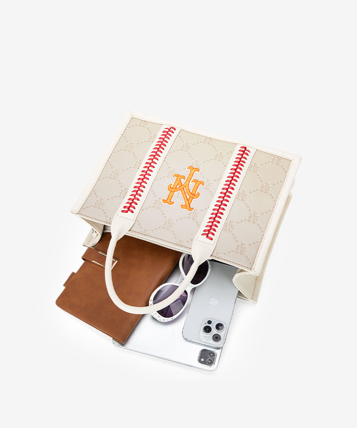 MLB New York Mets Official Licensed Baseball Tote Bag - Durable Stitched Design for Game Day, Beach & Shopping
