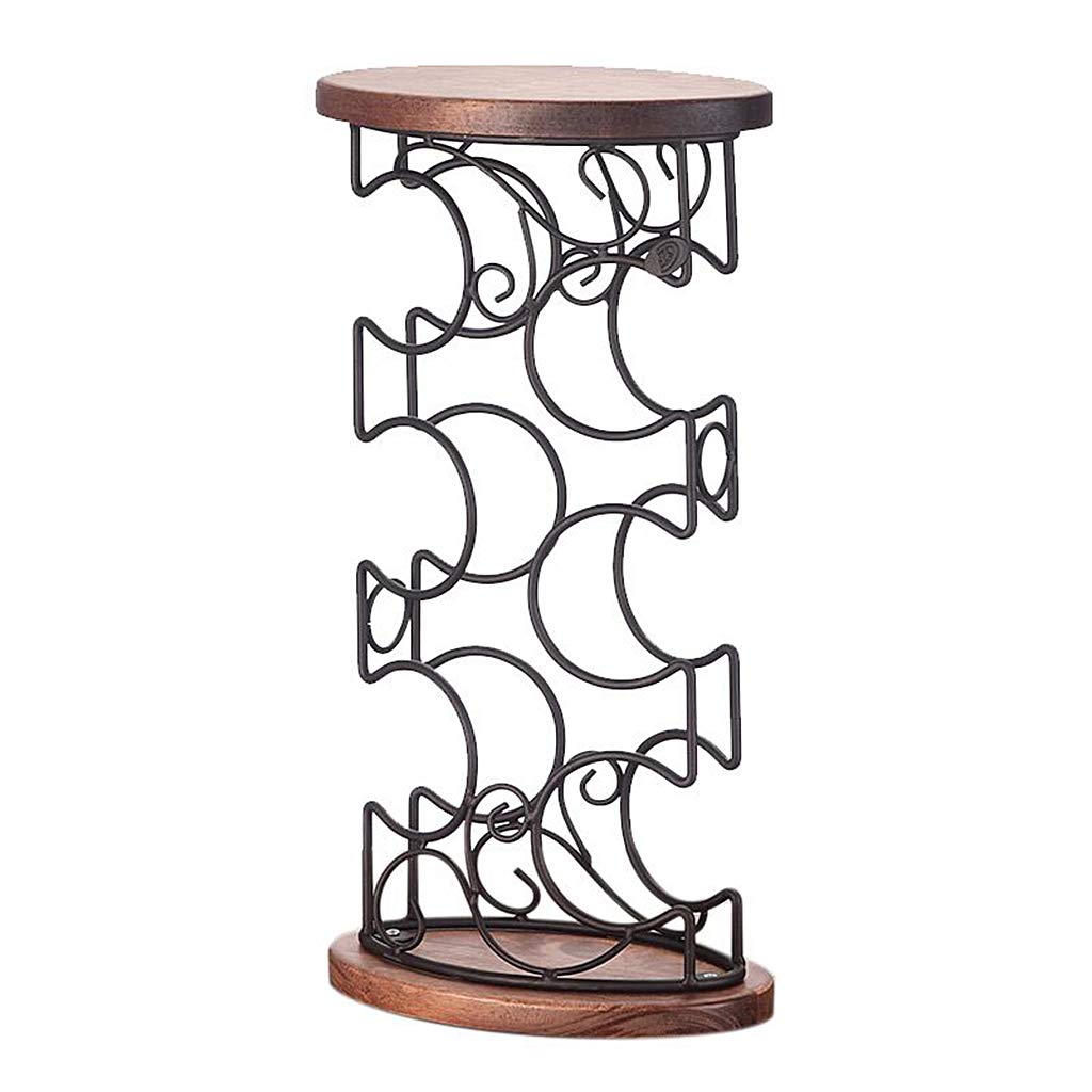 Solid Wood Wine Rack - 6 Bottle Stackable Holder for Home Bar & Kitchen