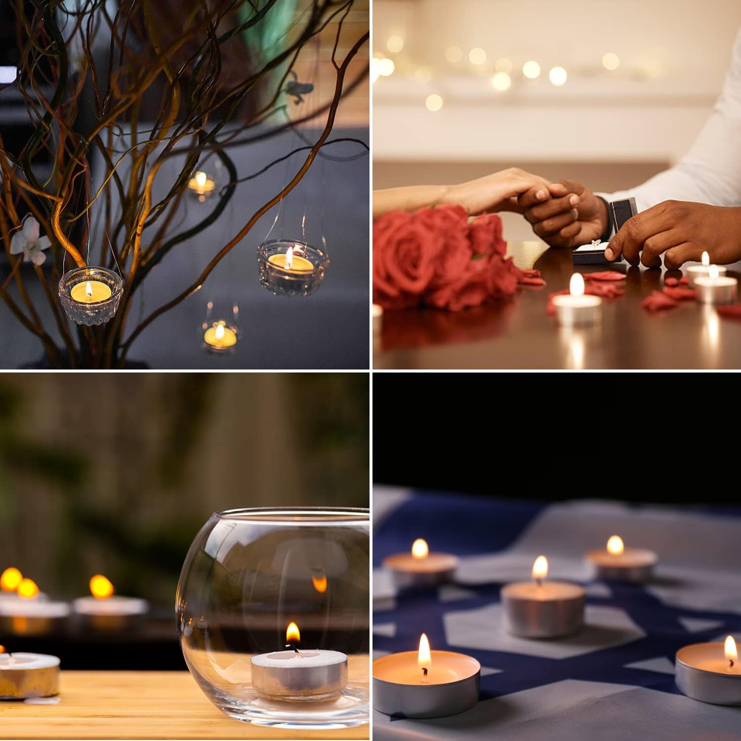 Unscented White Tea Light Candles - 100 Pack, Smokeless & Dripless, 4-Hour Burn Time for Weddings, Home Decor, Pool Parties & Shabbat - Bulk Long-Lasting Flameless Candles for Romantic Ambiance & Special Occasions