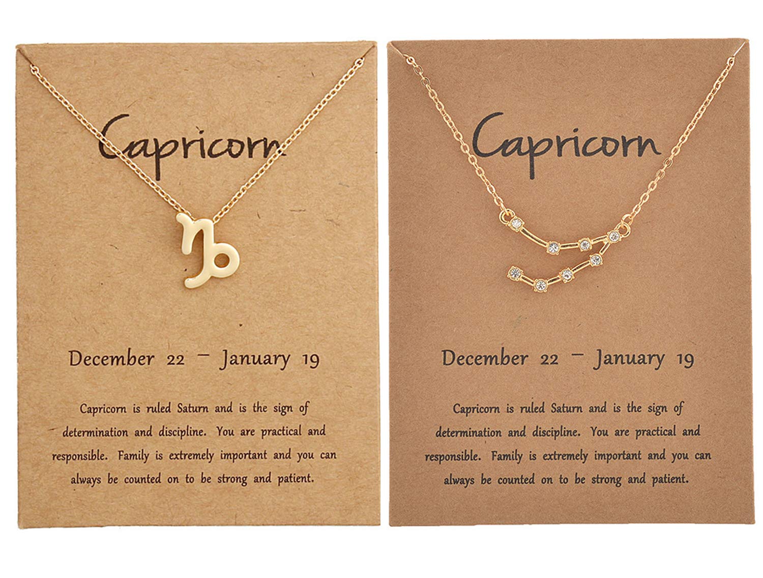 12K Gold Zodiac Necklace for Women - Personalized Constellation Pendant, Astrology Birthstone Necklace Jewelry Gift for Her - Perfect for Birthday, Anniversary & Special Occasions