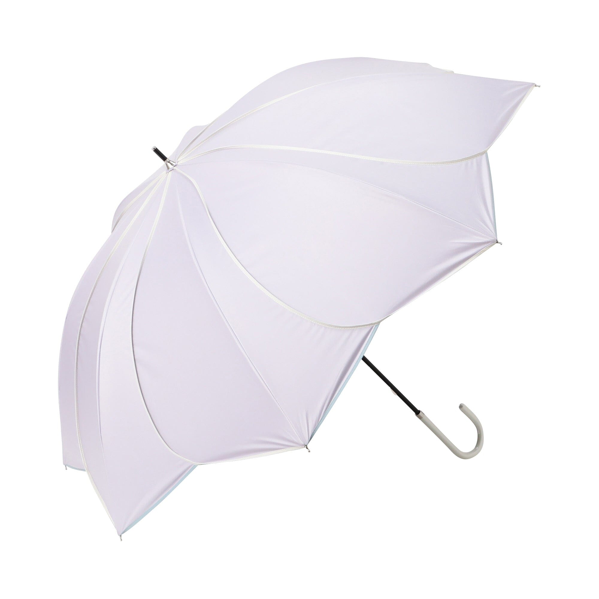 Bicolor Piping Long Umbrella 58cm Purple - UV Protection & Waterproof - Perfect for Sunny and Rainy Days - Ideal for Outdoor Activities, Commuting, and Travel