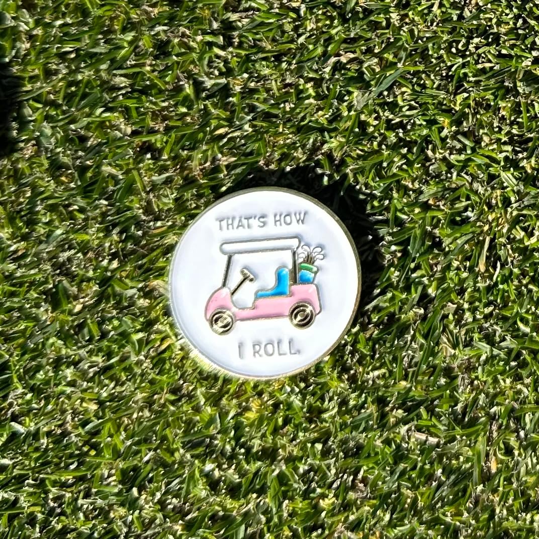 Birdie Girl Golf Women's Magnetic Ball Marker Hat Clip - Stylish Golf Accessories for Women - Perfect for Golf Bags & On-Course Use