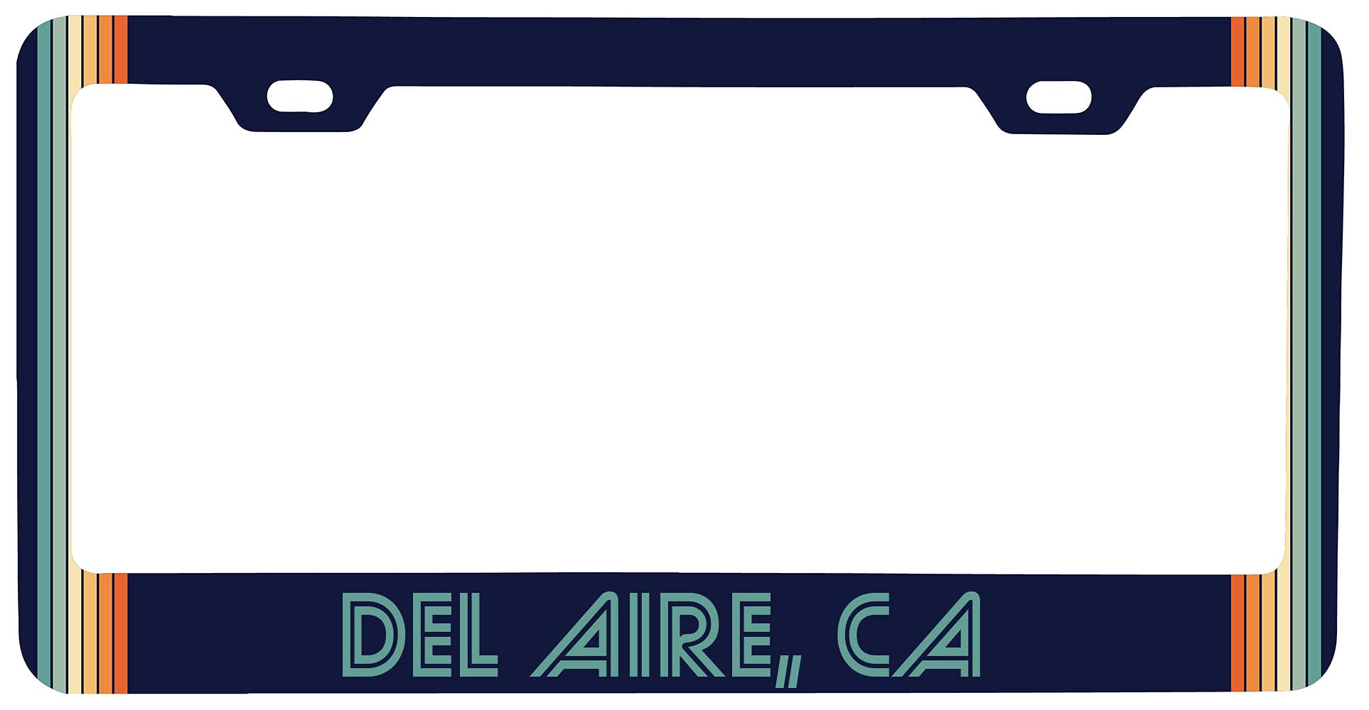 Vintage Retro Metal License Plate Frame for Cars - Classic Design, Durable & Rust-Proof - Perfect for Car Enthusiasts & Custom Vehicle Decoration (California Style)