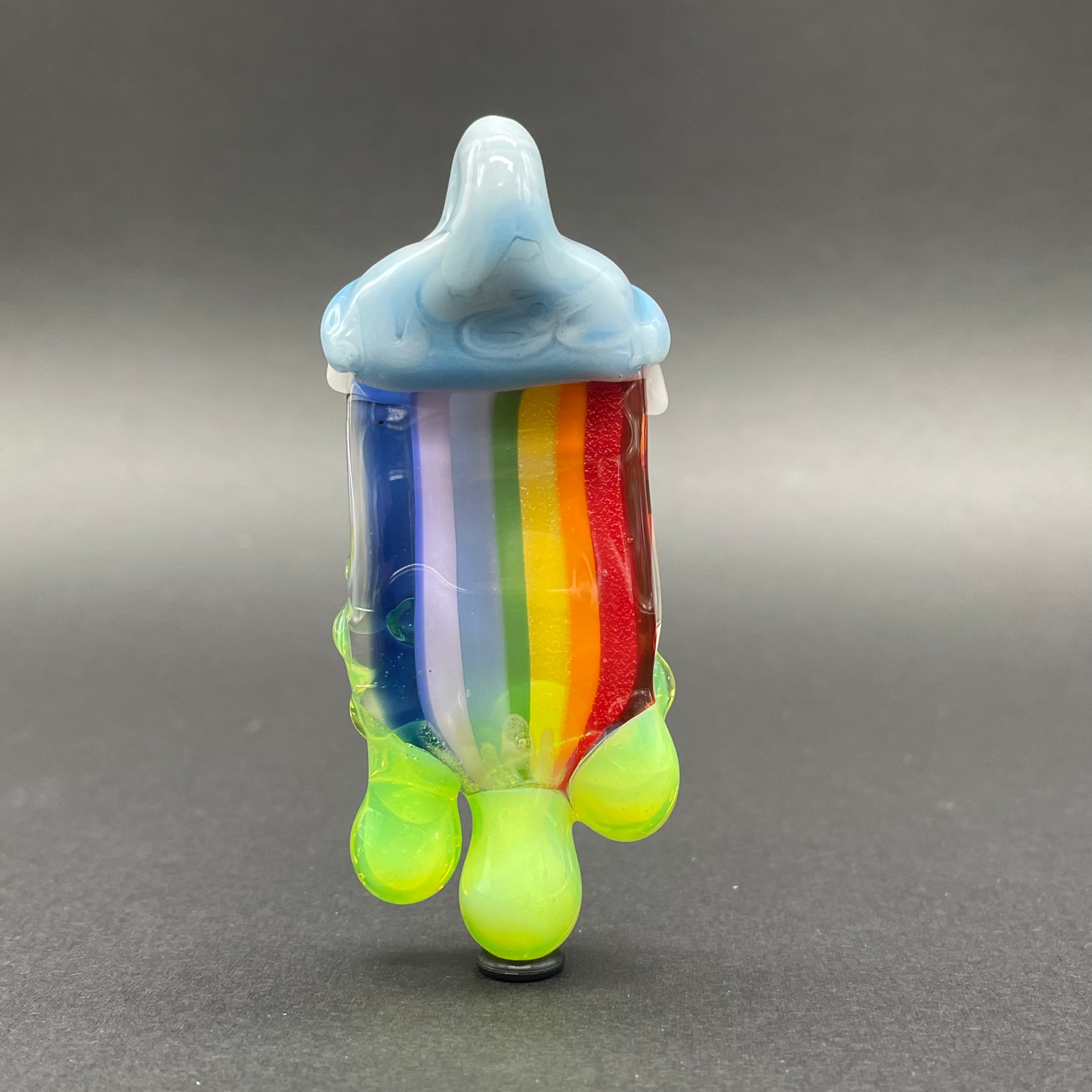 Rainbow Opal Glass Tongue Pendant - Stunning Bohemian Jewelry for Women, Perfect for Festivals, Parties & Unique Gift Giving