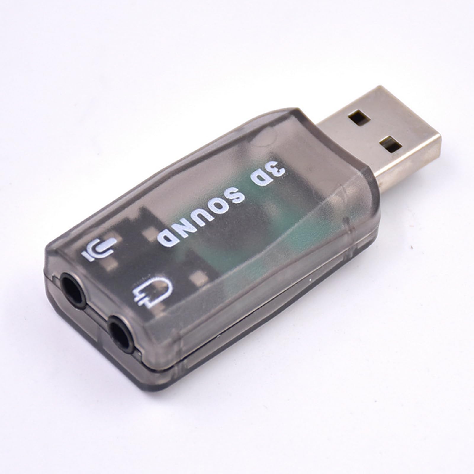 2-in-1 USB Sound Card Adapter with 3.5mm Jack - External Stereo Audio Converter for PC & Laptop | Microphone & Headphone Adapter for Gaming, Zoom Meetings, Music Recording & Movie Watching