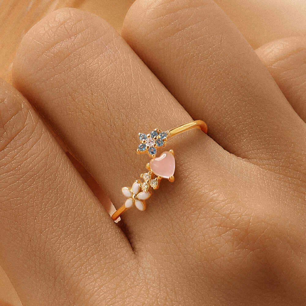Love Heart Bow Stackable Ring | R515 | Elegant & Dainty Jewelry for Women | Perfect for Valentine's Day, Anniversary & Everyday Wear