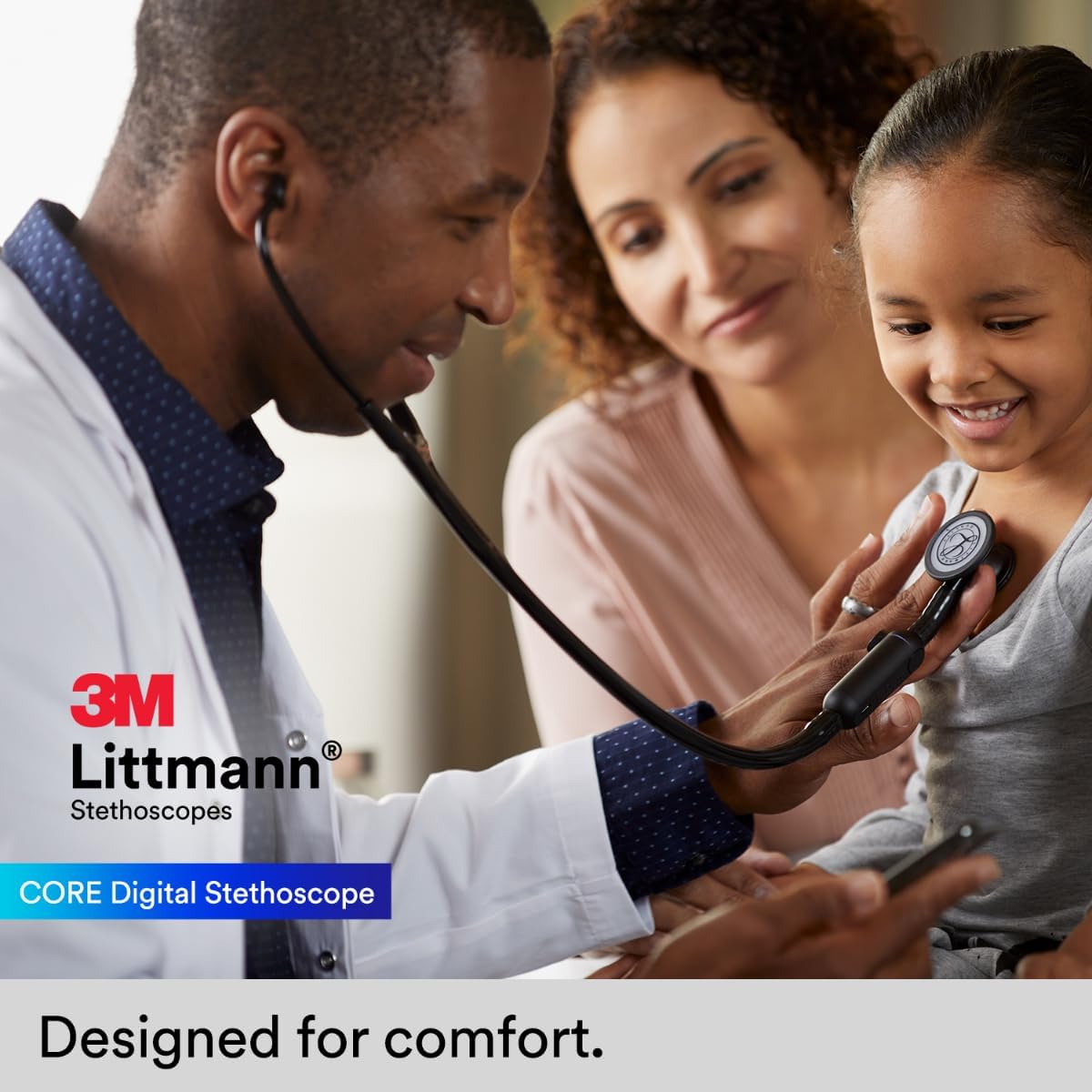 3M Littman® CORE Digital Stethoscope - Black Chestpiece with 27