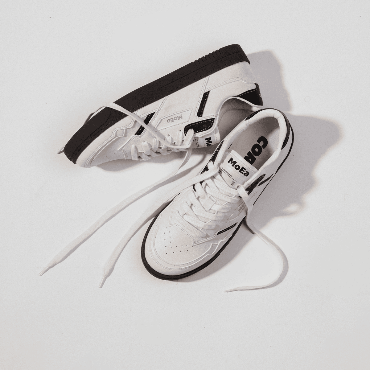 MoEa GEN9 White Black Sneakers - Stylish & Comfortable Running Shoes for Men & Women - Perfect for Gym, Workouts & Casual Wear