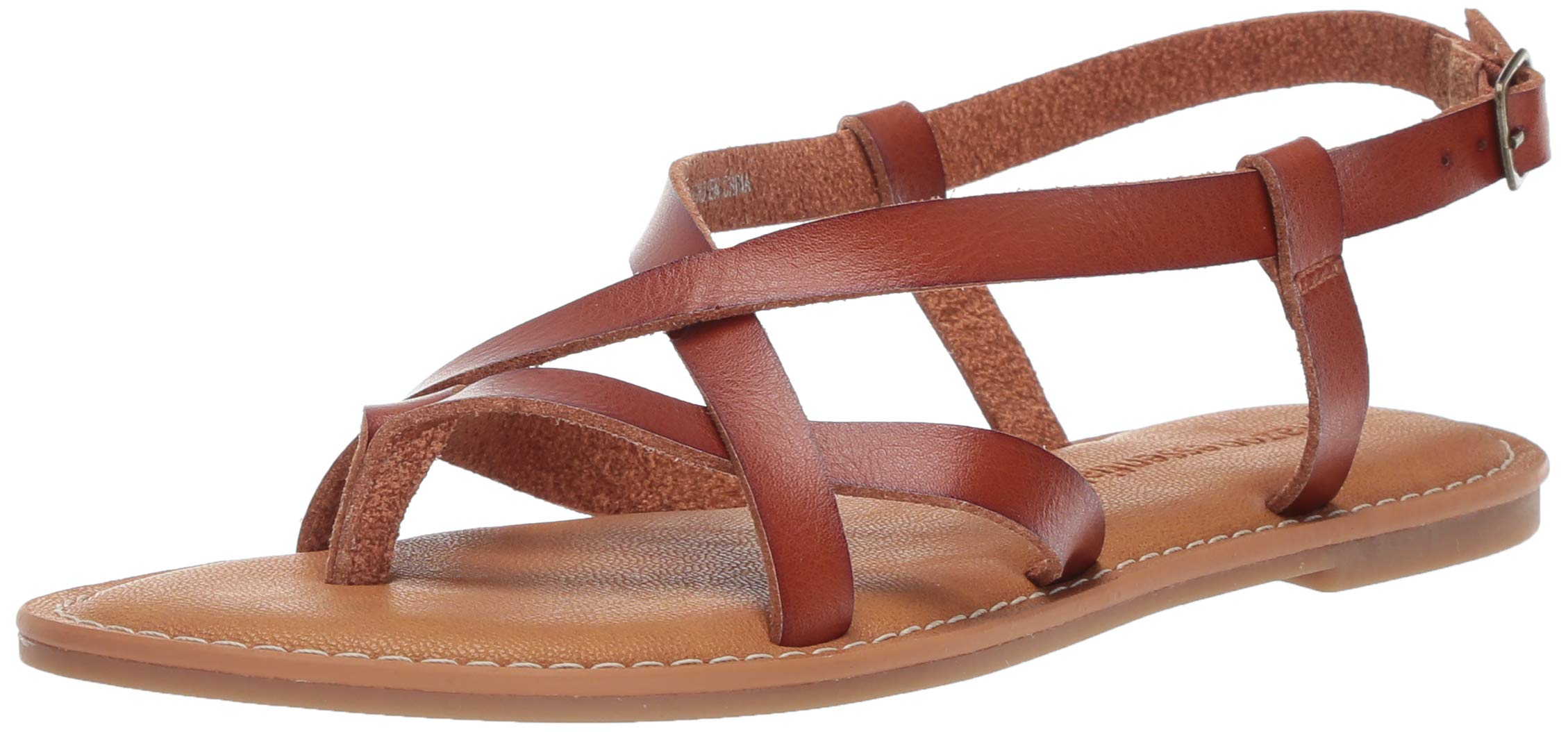 Amazon Essentials Women's Casual Strappy Sandal - Comfortable Summer Flat Sandals for Women, Breathable Lightweight Beach Shoes | Perfect for Walking, Travel, and Outdoor Activities